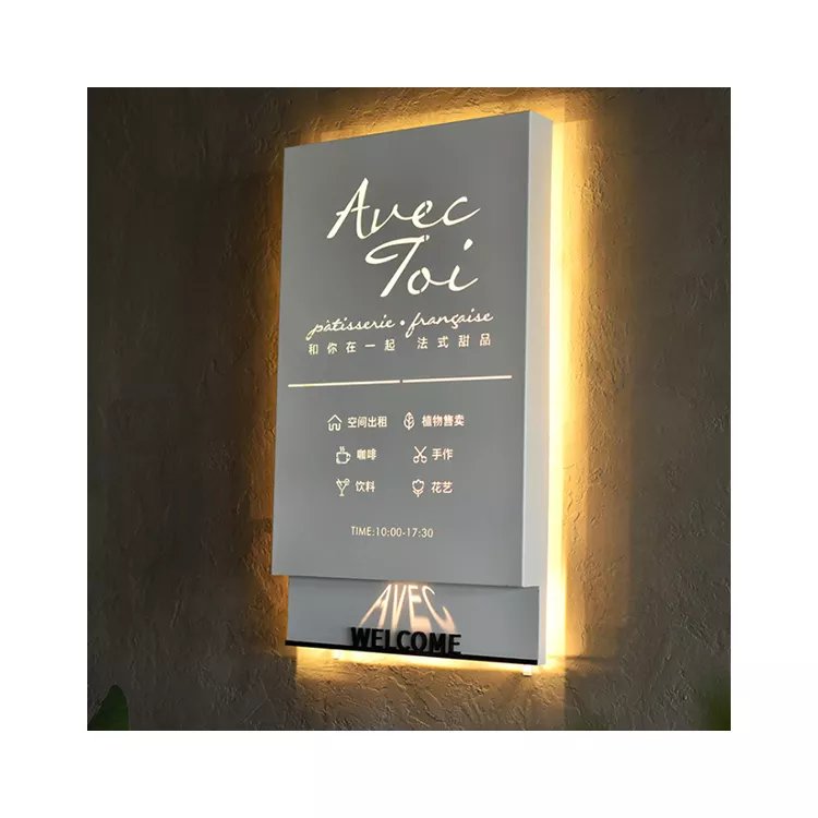Store Sign Led Letter Custom Metal Storefront Outdoor Led Front Sign 3d Shop Business Custom Led Sign